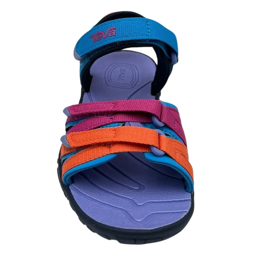 Teva Tirra Little Girls Sport Sandal Size 11 Blue Rose Multi Open Toe Adjustable